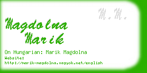 magdolna marik business card